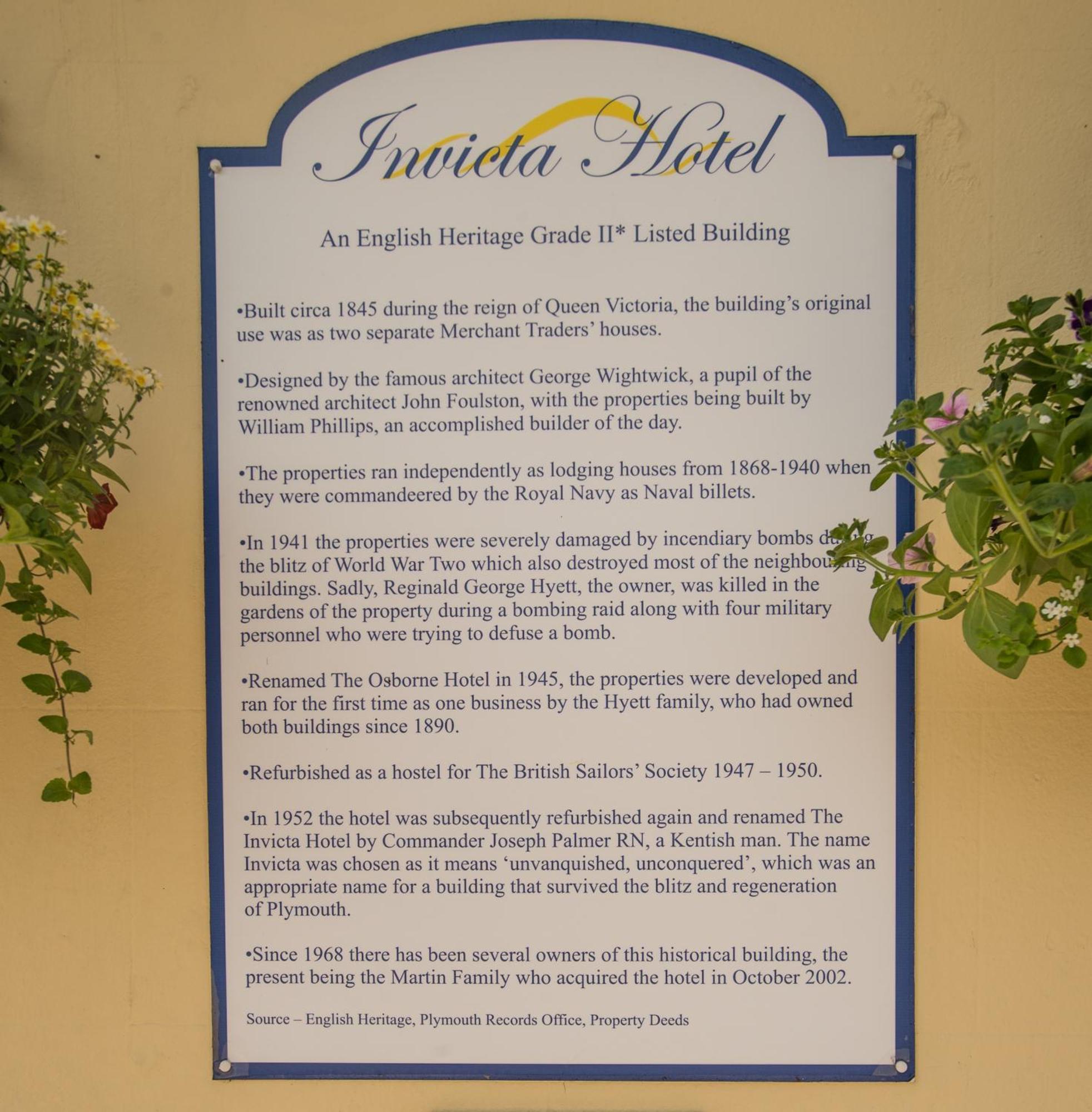 Invicta Hotel Плаймаут Экстерьер фото